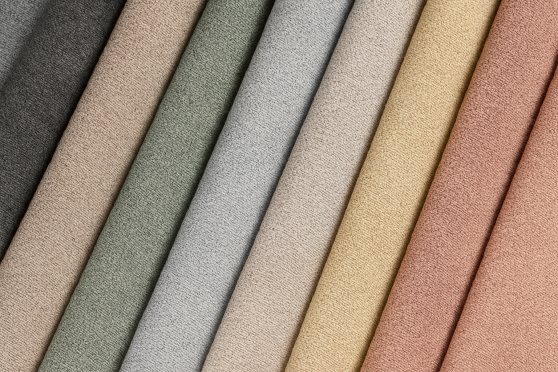 Gefächerte Stofffarben der Kollektion ASINARA