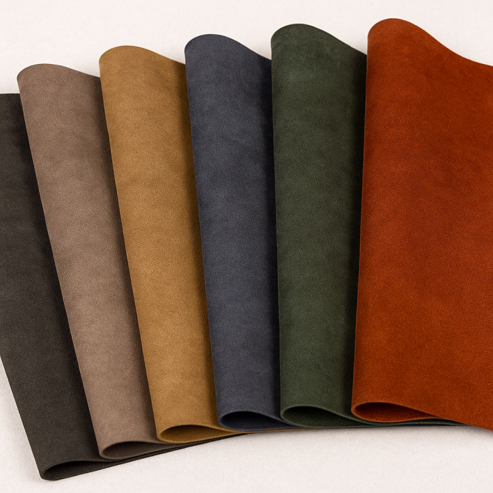 Gefächerte Stofffarben der Kollektion AMOUR